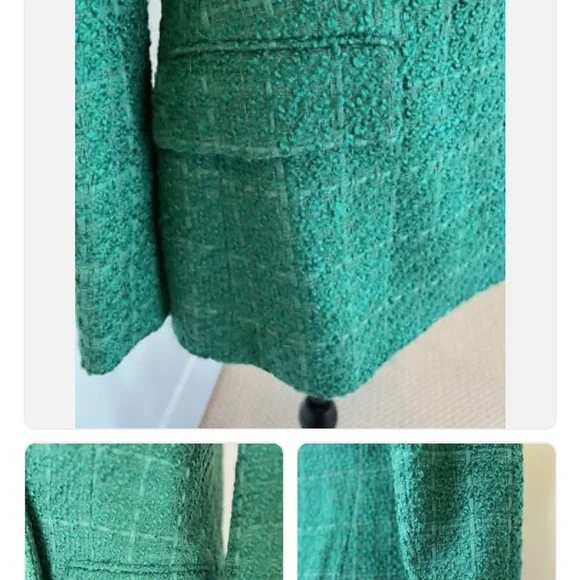 Zara Green Double-Breasted Blazer - Picture 2 of 4